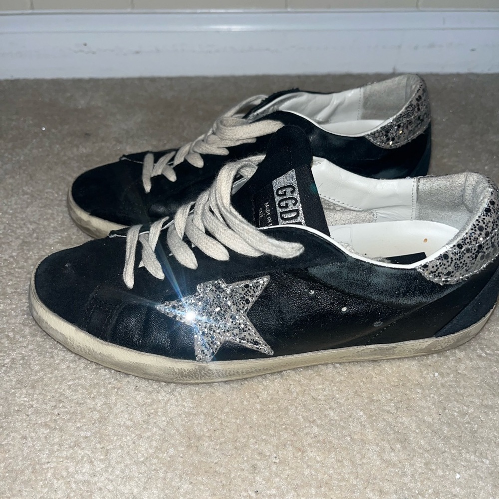 Size 37, Nordstrom exclusive Black Golden Goose Sneakers